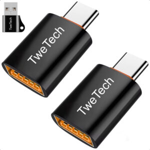 twetech usba (female) to usbc (male) converter, for smartphones, tablets, laptops, desktops, and other usb c and usb a devices, all brands