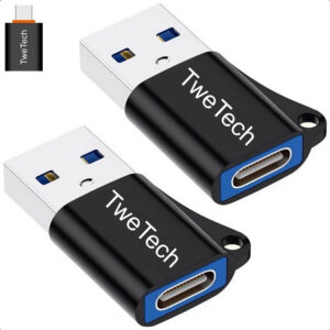twetech usb c to usb adapter, usbc (female) to usba (male) converter, type c and type a otg adaptor for smartphones, tablets, laptops, desktops, and other usb c and usb a devices, all brands